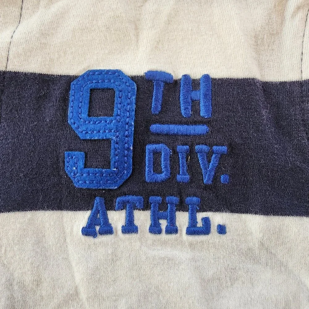 OshKosh B'gosh Toddler Cream/Navy Striped Henley Size 5T